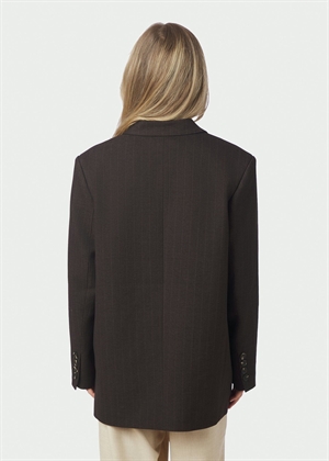 Gaby pinstripe blazer Dark Brown Neo Noir 